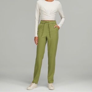 Lululemon stretch high rise olive pants